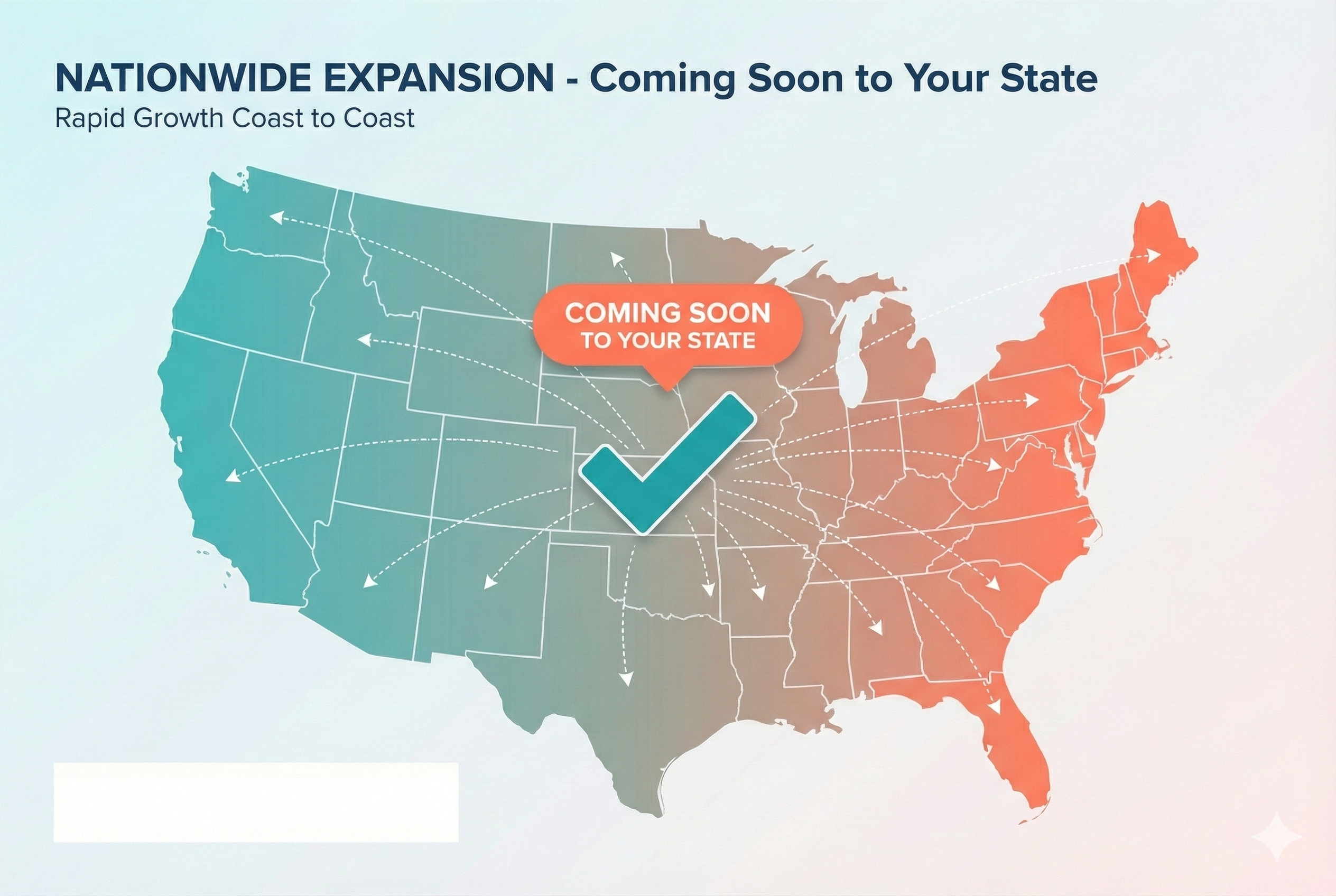 Map of the United States showing Parenting Time Planner expansion from Indiana nationwide